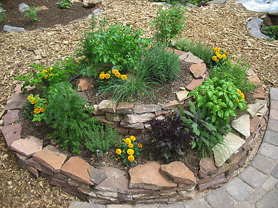 math in the garden Herb Spiral