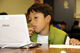 Boy thinking hard
