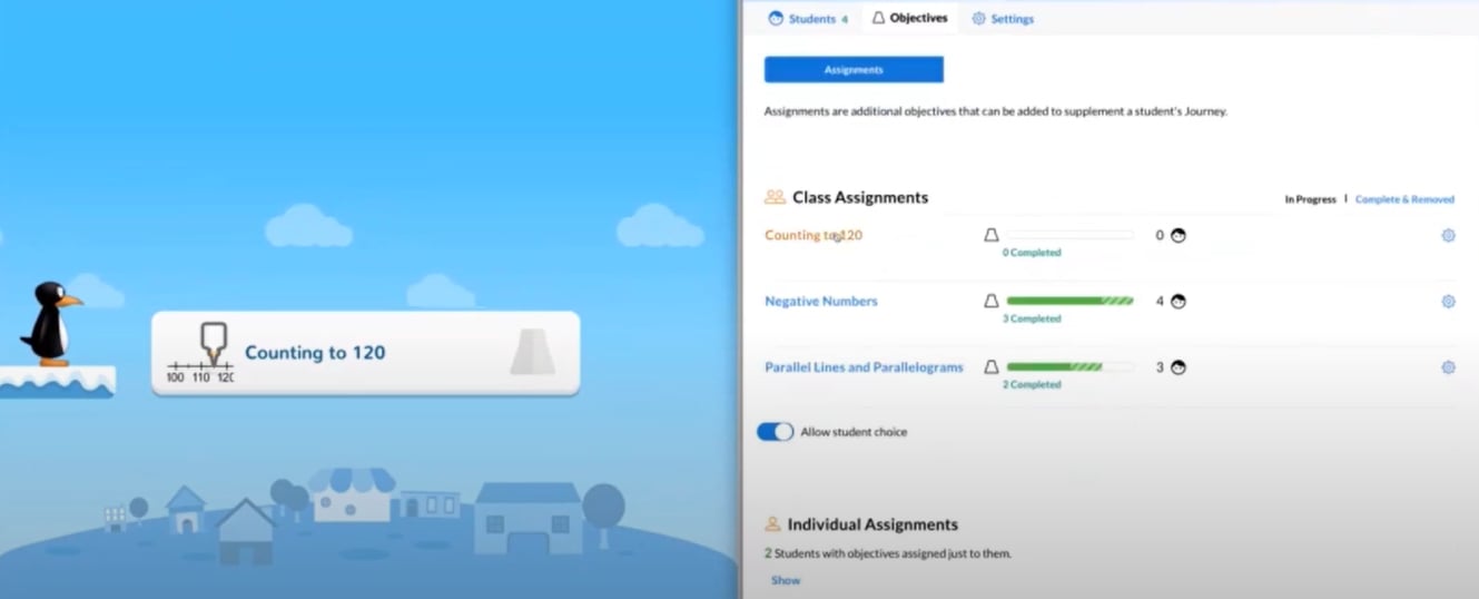Assignments with the New ST Math