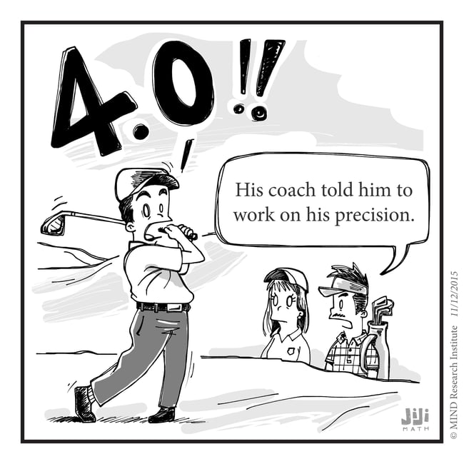 precision and accuracy math cartoon