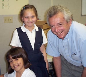 Gordon with students