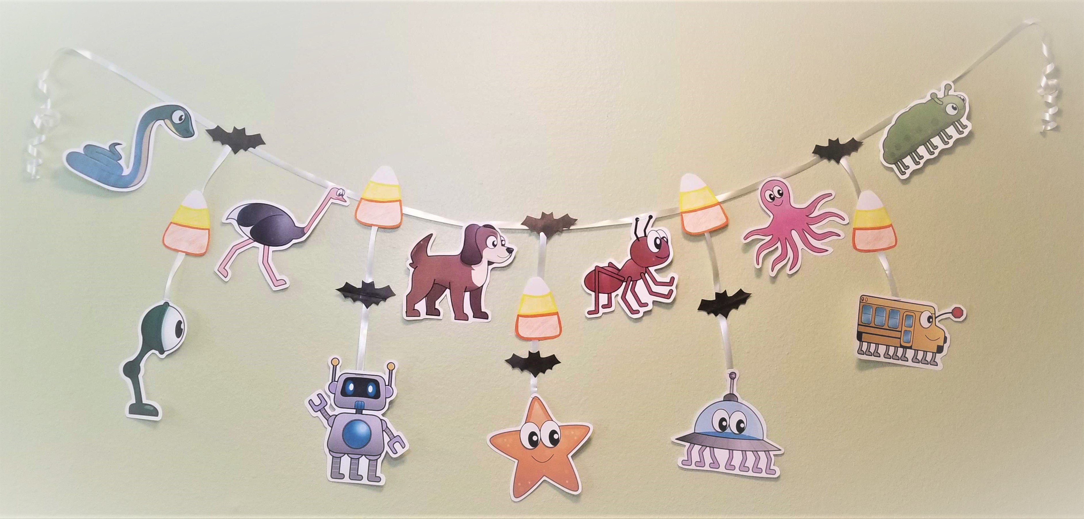 ST Math Creatures Halloween Garland